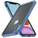 Dteck for Apple iPhone XR Clear Case Shockproof Full Camera Lens Protection with Clear PC Back TPU Bumper Non-Yellowing Anti-Scratch Ultra Slim Thin Case blue