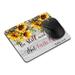 WIRESTER 8.66 x 7.08 inches Rectangle Standard Mouse Pad Non-Slip Mouse Pad for Home Office and Gaming Desk - Psalm 46:10 Watercolor Sunflowers On White Wood Look Background