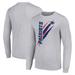 Men's Starter Heather Gray New England Patriots Color Scratch Long Sleeve T-Shirt