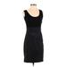 BCBGMAXAZRIA Casual Dress - Party Scoop Neck Sleeveless: Black Print Dresses - Women's Size Small