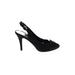 Glint Heels: Pumps Stilleto Feminine Black Print Shoes - Women's Size 8 - Almond Toe