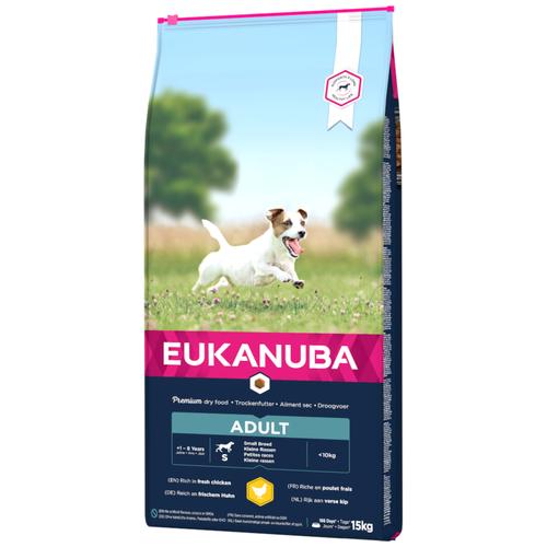 Sparpaket: 2x15kg Eukanuba Adult Small Breed Huhn Hundefutter trocken