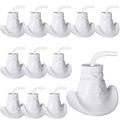 Gerrii 12 Pcs Cowboy Hat Party Cups Cowgirl Hat Cups with Straw and Lids 10 oz Plastic Cowboy Party Cups for Western Themed Party Rodeo Party Favors Supplies Decorations (White)