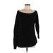 Treasure & Bond Pullover Sweater: Black Solid Tops - Women's Size Medium