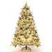 The Holiday Aisle® 6/7 ft Lighted Artificial Christmas Tree, Metal in White/Yellow | 22 D in | Wayfair 36D597D02F0C4795B5D0C39A7FFE8F11