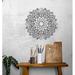 Bungalow Rose Mandala Abstract Wall Hanging Decor, Creative Floral Wall Art Home Decoration in Gray | 10 H x 10 W x 0.5 D in | Wayfair