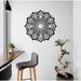 Bungalow Rose Mandala Abstract Wall Hanging Decor, Creative Floral Wall Art Home Decoration in Black | 10 H x 10 W x 0.5 D in | Wayfair