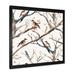 Red Barrel Studio® Little Birds On The Tree Branches V Framed On Canvas Print Canvas, Cotton in White | 36 H x 36 W x 1.5 D in | Wayfair