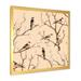 Lark Manor™ Amandajean Little Birds On The Tree Branches VII Framed On Canvas Print Canvas, Cotton | 16 H x 16 W x 1 D in | Wayfair