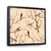 Lark Manor™ Amandajean Little Birds On The Tree Branches VII Framed On Canvas Print Canvas, Cotton | 16 H x 16 W x 1 D in | Wayfair