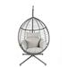 Dakota Fields Chinua Egg Chair w/ Stand Polyester in Gray | 76.77 H x 37.4 W x 37.4 D in | Wayfair 0B2BCD60234E42CE902DEB4E81DAF9D1