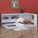 Latitude Run® Wood Twin Size Daybed w/ Storage Cabinets Wood in White | 31.4 H x 50 W x 86.9 D in | Wayfair 9314EFA5DCB44470A098456AC68D6640