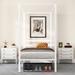 Ebern Designs Canopy Bed, Metal in White | 72 H x 39 W x 75 D in | Wayfair ED38D72A19F3495EBAFB1C12047F3B4B