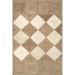 Brown/White 96 x 60 x 0.35 in Area Rug - Bayou Breeze Kiraz Diamond Trellis Jute Area Rug Jute & Sisal | 96 H x 60 W x 0.35 D in | Wayfair