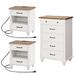 Charlton Home® Dalery 3 Piece Bedroom Set Wood in Brown/White | Wayfair 70753796EA954BB8B11664E836C9CCCC