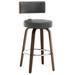 George Oliver Joah Swivel Upholstered Counter & Bar Stool Wood in Gray | 39 H x 17.3 W x 20.1 D in | Wayfair F7716229567B475CB5E781DE59E7DCFC