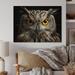 Loon Peak® Black White Owl Portrait - Unframed Print on Wood in Brown | 10 H x 20 W x 0.78 D in | Wayfair EB32C0B2C5264C8F8C9EFFBD1F60629C