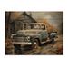 Williston Forge Pickup Truck Atmospheric Impressionism II On Wood Print Metal in Brown | 30 H x 40 W x 0.78 D in | Wayfair