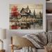 Red Barrel Studio® Red & Gray Lakeouse Majestic Retreat IV On Wood Print Wood in Brown | 10 H x 20 W x 0.78 D in | Wayfair