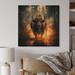 Foundry Select Orange Double Exposure Buffalo II On Wood Print Wood in Brown | 30 H x 30 W x 0.78 D in | Wayfair 839C728AC6AD4AA39207E258E8656C75