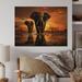 Dakota Fields Elephant Shadows Of Serenity IV On Wood Print Wood in Brown | 10 H x 20 W x 0.78 D in | Wayfair F4078325A3F94140A9D1AC3AC6F7AE56