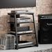 Latitude Run® FITUEYES Design 4-Tier Media Stand Audio Rack w/ Height Adjustable Shelves Wood/Metal/Manufactured Wood in Black | Wayfair