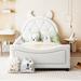 Zoomie Kids Aislee Twin Tufted Platform Bed Wood & /Upholstered/Polyester in White | 46.1 H x 41.3 W x 78.7 D in | Wayfair