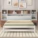 Red Barrel Studio® Editha Storage Platform Bed Wood & Upholstered/Wood in Gray | 45.1 H x 88.5 W x 86.8 D in | Wayfair