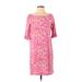 Lilly Pulitzer Casual Dress - Shift: Pink Floral Dresses - Women's Size Small