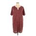 Old Navy Casual Dress - Mini Keyhole Short sleeves: Burgundy Dresses - Women's Size X-Large