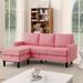 Upholstered Sectional Sofa Couch, L Shaped Couch With Storage Reversible Ottoman Bench 3 Seater (5 Colors)