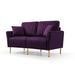 Round Arm Loveseat 2 Seat Sofa w/ Reversible Cushions Recliner