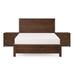 3 Pc Bedroom Set, Queen Size Solid Wood Frame Bed with 2 Versatile Bedside End Tables, for Bedroom, Living Room, Easy Assemble