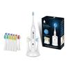 Pursonic S430 Smartseries Electronic Power Rechargeable Sonic Toothbrush With 40 000 Strokes Per Minute 12 Brush Heads Included White