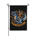 ZNDUO Thanksgiving Dinosaur Pattern Halloween Garden Flag Small Yard Lawn Flag for Outdoor House Decor Holiday Home Decorations 28 x40