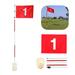 Golf Flagsticks Putting Green Flags Practice Hole Cup with Flag Golf Pin Flags Great for Standard Golf Course Practice and Backyard - Portable 5-Section Design