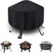 DONGPAI Fire Pit Cover Round for Fire Pit 33-48 Inch Waterproof Dustproof Outdoor Fire Bowl Cover Full Coverage Patio Round Fire Pit Cover