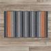 Colonial Mills Rug 8 x 10 ft. Frazada Stripe Braided Rug Charcoal & Orange