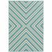 HomeRoots 3 x 5 ft. Blue Geometric Stain Resistant Indoor & Outdoor Rectangle Area Rug - Blue - 3 x 5 ft.