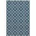 HomeRoots 2 x 3 ft. Navy Floral Stain Resistant Indoor & Outdoor Rectangle Area Rug - Blue and Ivory - 0.15in. H x 22.05in. W x 33.86in. D