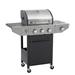 3 Burner Propane Gas Grill Stainless Steel Barbecue Grill with Side Burner and Thermometer 37 150BTU Outdoor BBQ Camping Grill