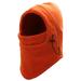 Fleece Balaclava Windproof Ski Face Mask for Men and Women Thermal Outdoor Hooded Hats Dual-Layer Winter Hat Orange