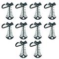 Opolski Outdoor Camping Canopy Accessories Fish Bone Nail Rope Buckles 10pcs Rope Buckles Tent Accessories Durable Aluminum Alloy Fish Bone Nail for Outdoor