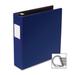 Business Source Slanted D-ring Binder - 3 X D-ring Fastener - 2 Binder Fastener Capacity - 2 Pockets - Chipboard Polypropylene - Blue - 1 Each (BSN33111)