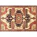 Ahgly Company Indoor Rectangle Traditional Fire Brick Red Persian Area Rugs 2 x 4