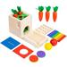 FRCOLOR 1 Set of Object Permanence Box Children Toys Wooden Drawer Box Kids Toys