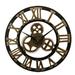 Industrial Gear Wall Clock Decorative Wall Clock Industrial Style Wall Clock (40cm Golden Shipment without Battery)