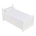 1/12 mini house Miniature Drawer Bed Furniture Model Two Layers for Bedroom (White)