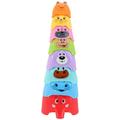 FRCOLOR 8pcs Kids Colorful Stacking Toy Educational Animal Stack Toy Stacking Cup Toy