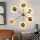 ZhdnBhnos Modern LED Metal Wall Light Sputnik Design Wall Sconce Lamp Fixture Art Decor For Hallway Porch Living Room